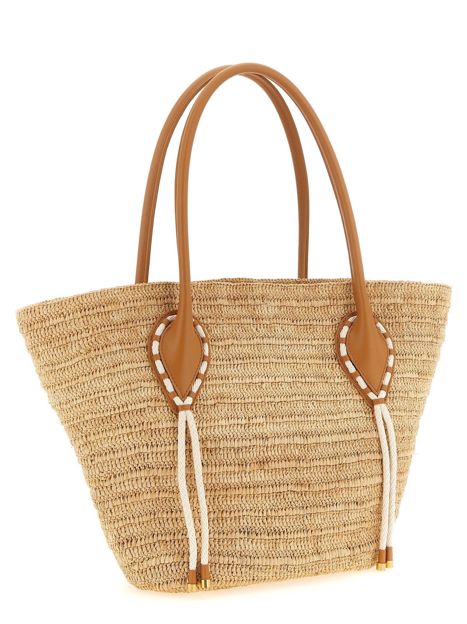 Christian Louboutin Beige Raffia Tote Women's Bag