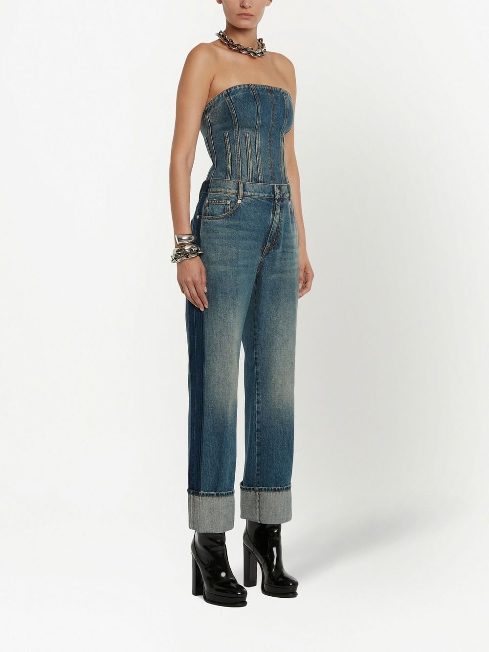 Alexander Mcqueen Women's Jeans Blue