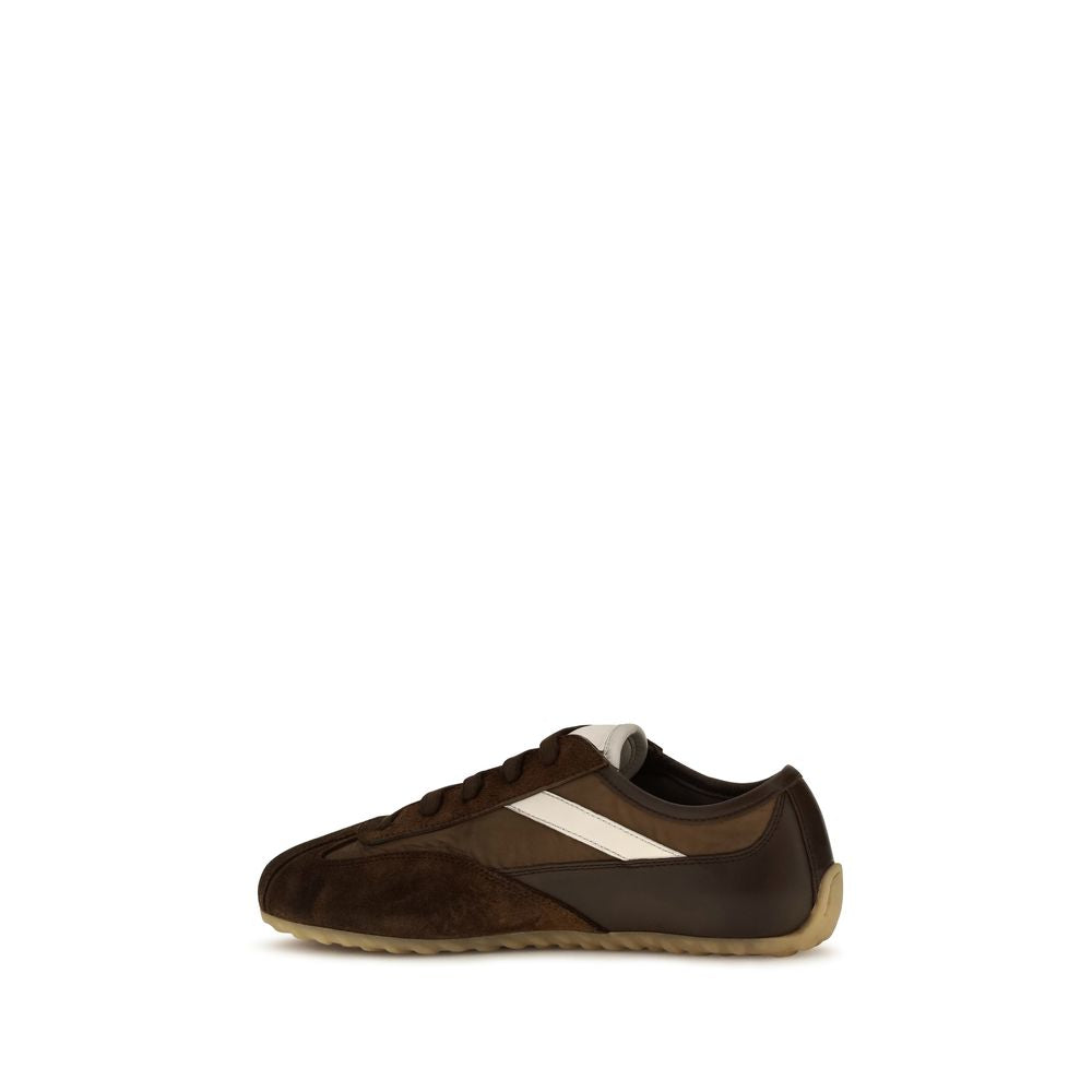 Alexander McQueen Brown Suede Leather Athletic Women's Sneakers