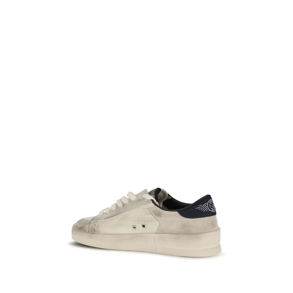Golden Goose Beige Calf Leather Bos Taurus Athletic Men's Sneakers