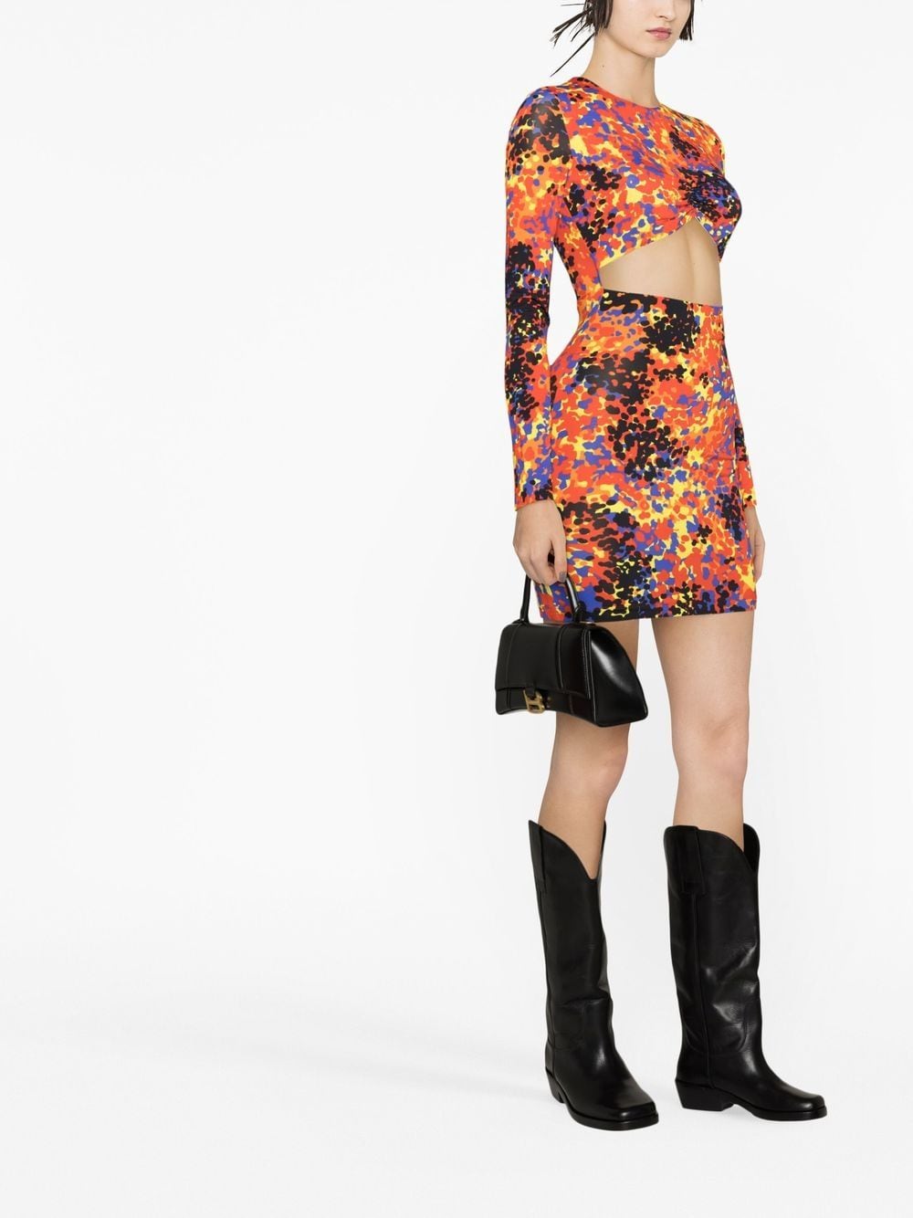 Dsquared2 Women's Printed Cut-Out Short Dress