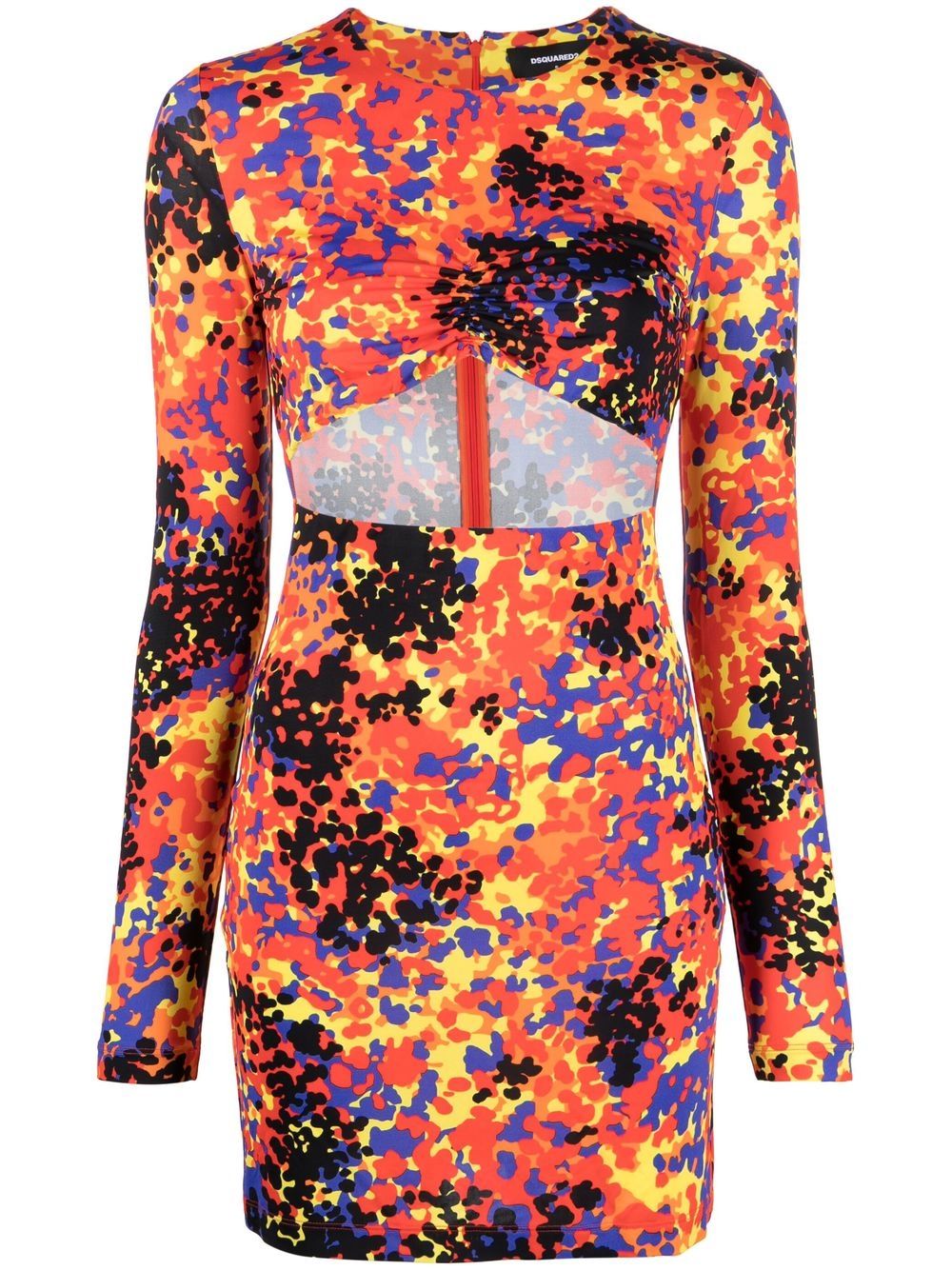 Dsquared2 Women's Printed Cut-Out Short Dress