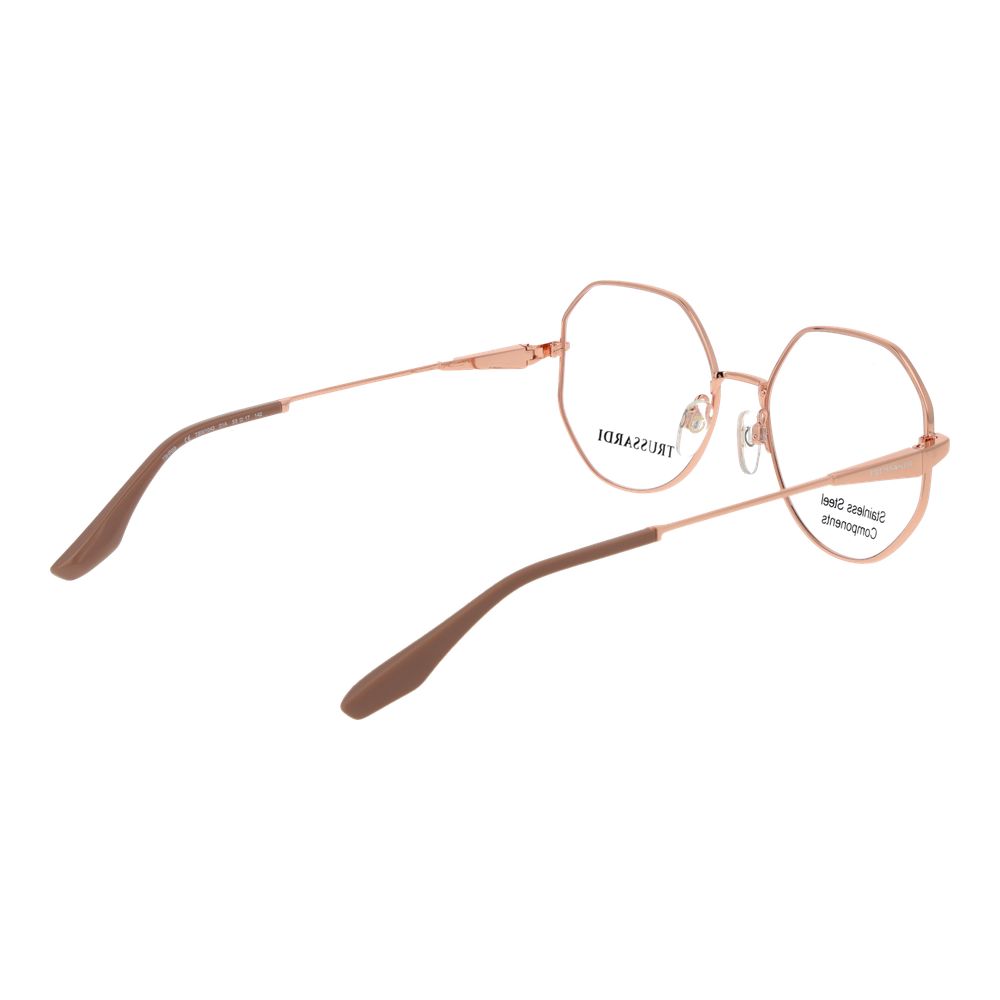 Trussardi Pink Stainless Steel Glasses Women's (Frames)