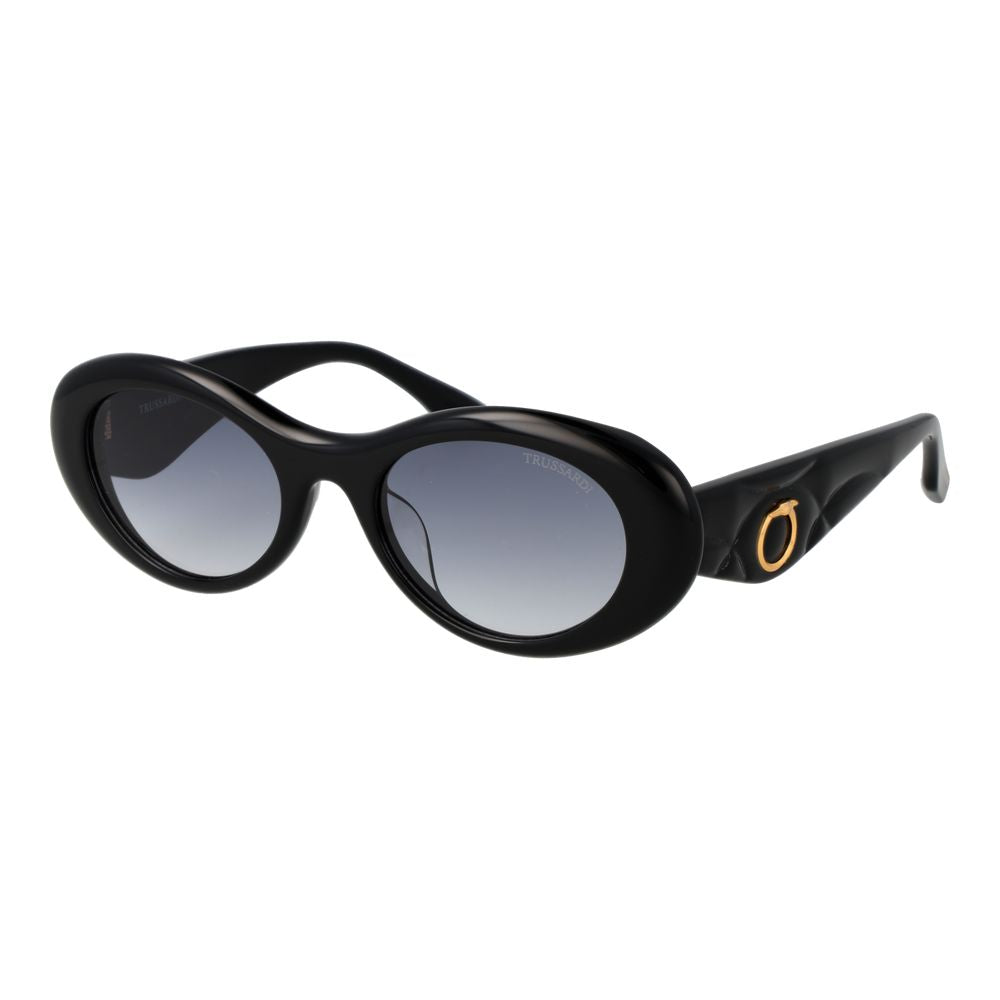 Trussardi Black Acetate Women's Sunglasses