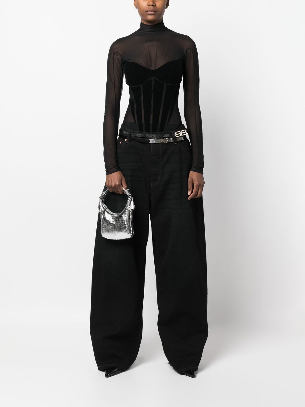 By Far Pre Women's Cosmo Metallic Top-Handle Bag