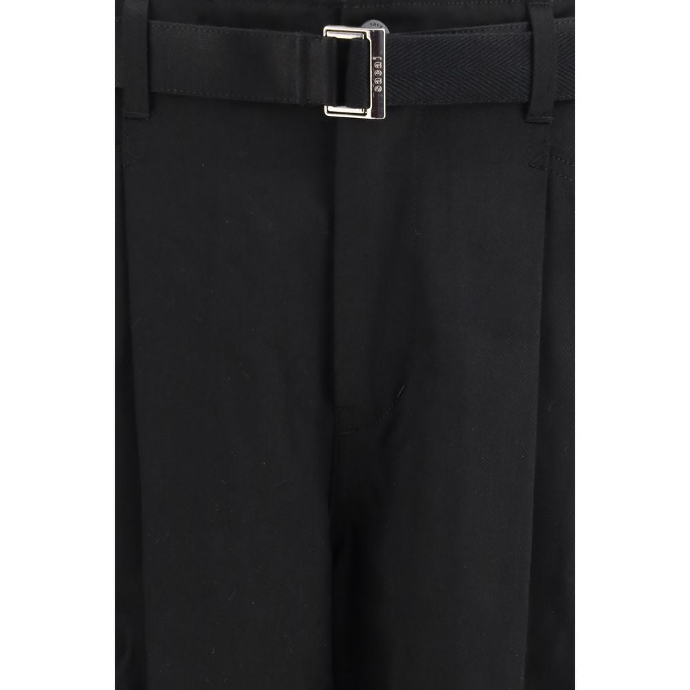 Sacai Black Cotton Chino Men's Pants