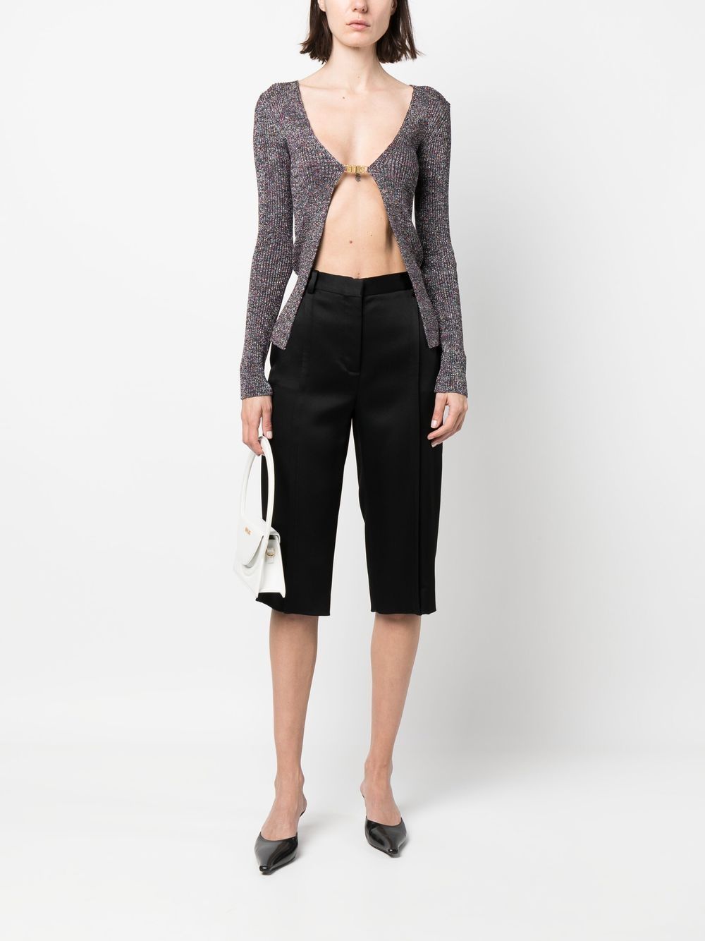 Gcds Women's Logo Lurex Cardigan
