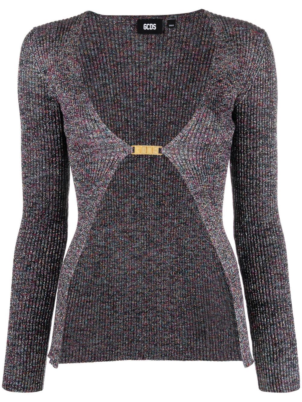 Gcds Women's Logo Lurex Cardigan