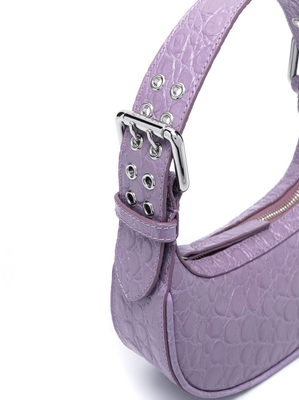By Far Mini Soho Crocodile-Effect Shoulder Bag