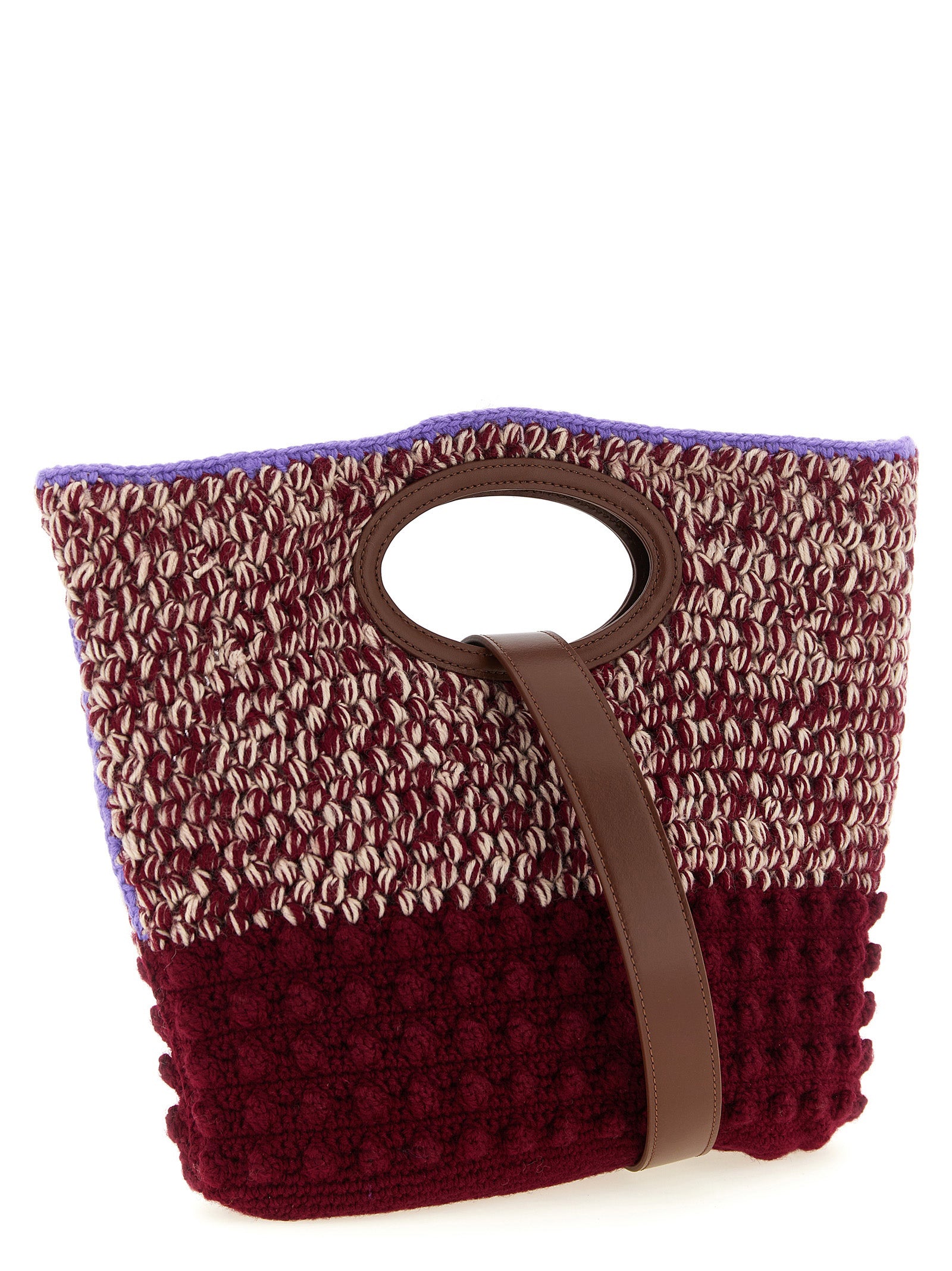 Marni Bordeaux Wool Women's Handbag