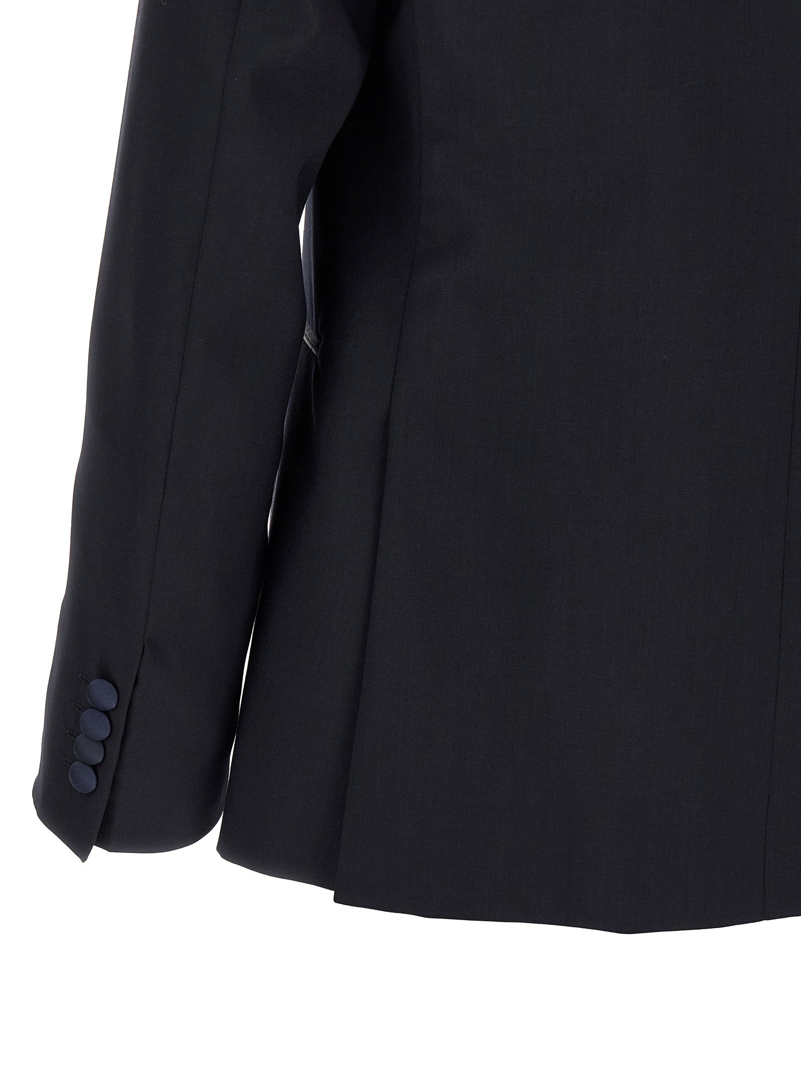 Pal Zileri Black Wool Two-Piece Men's Suit