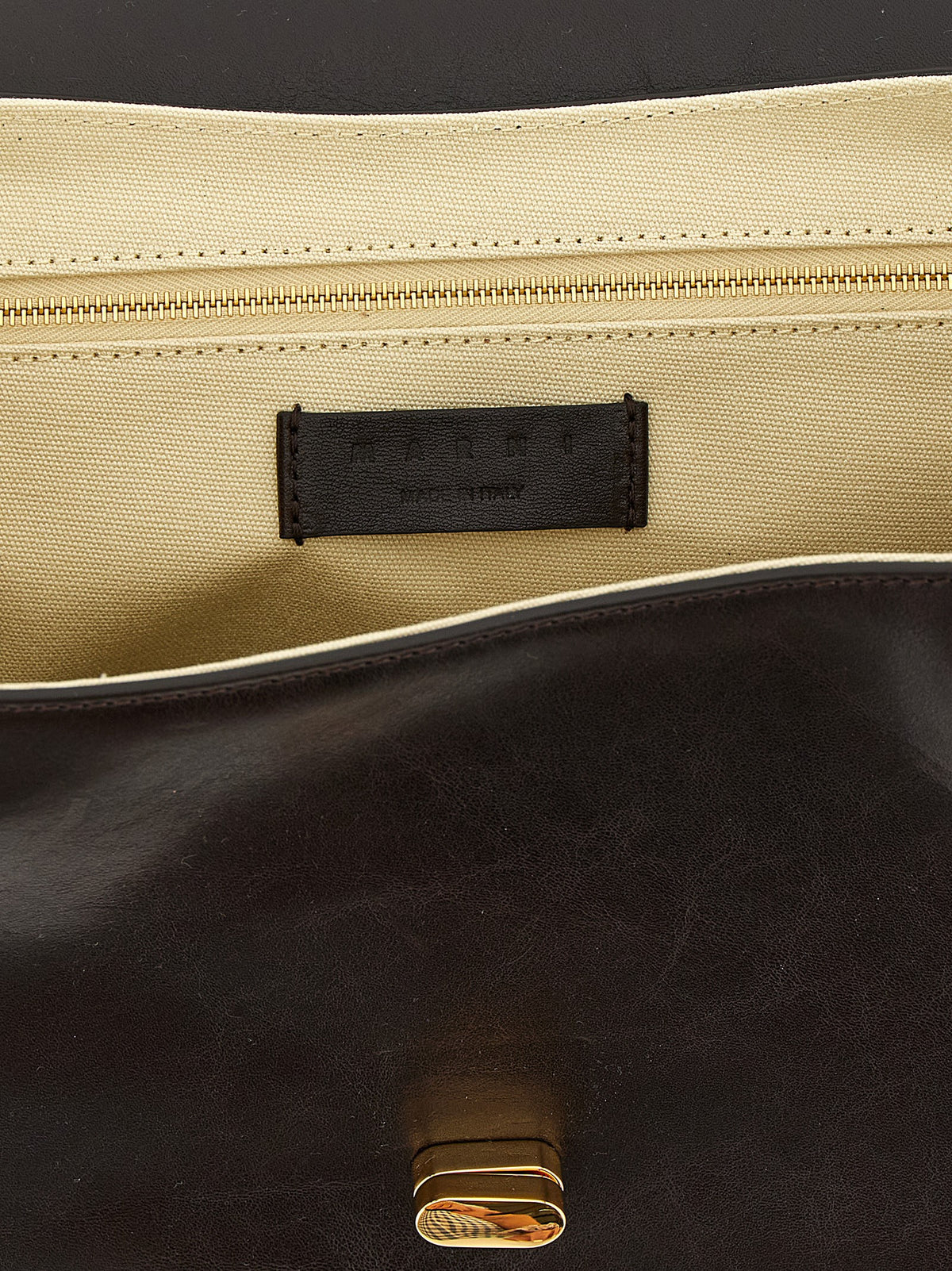 Marni Brown Calfskin Shoulder Women's Bag