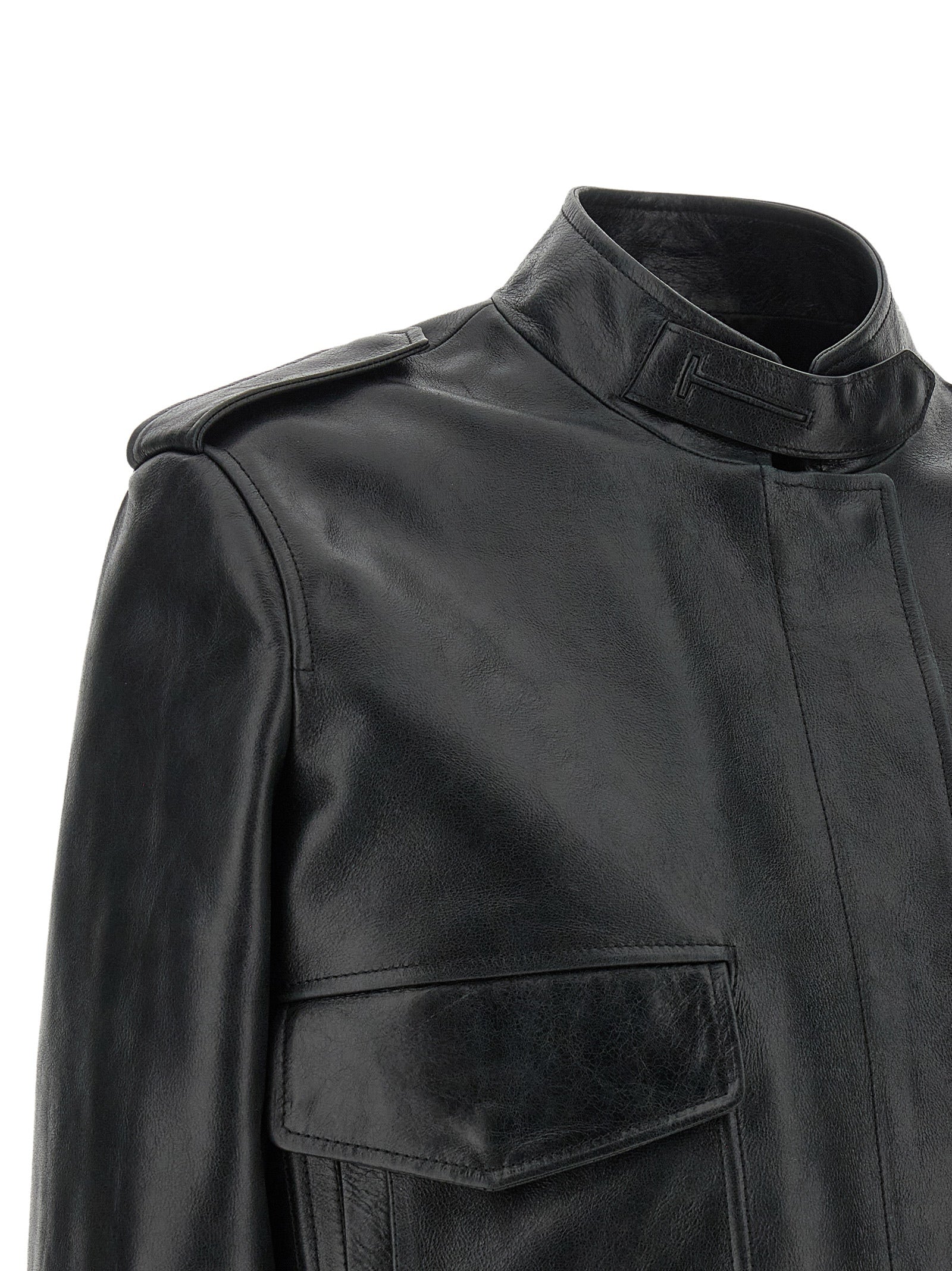 Tom Ford Black Lamb Leather Leather Women's Jacket
