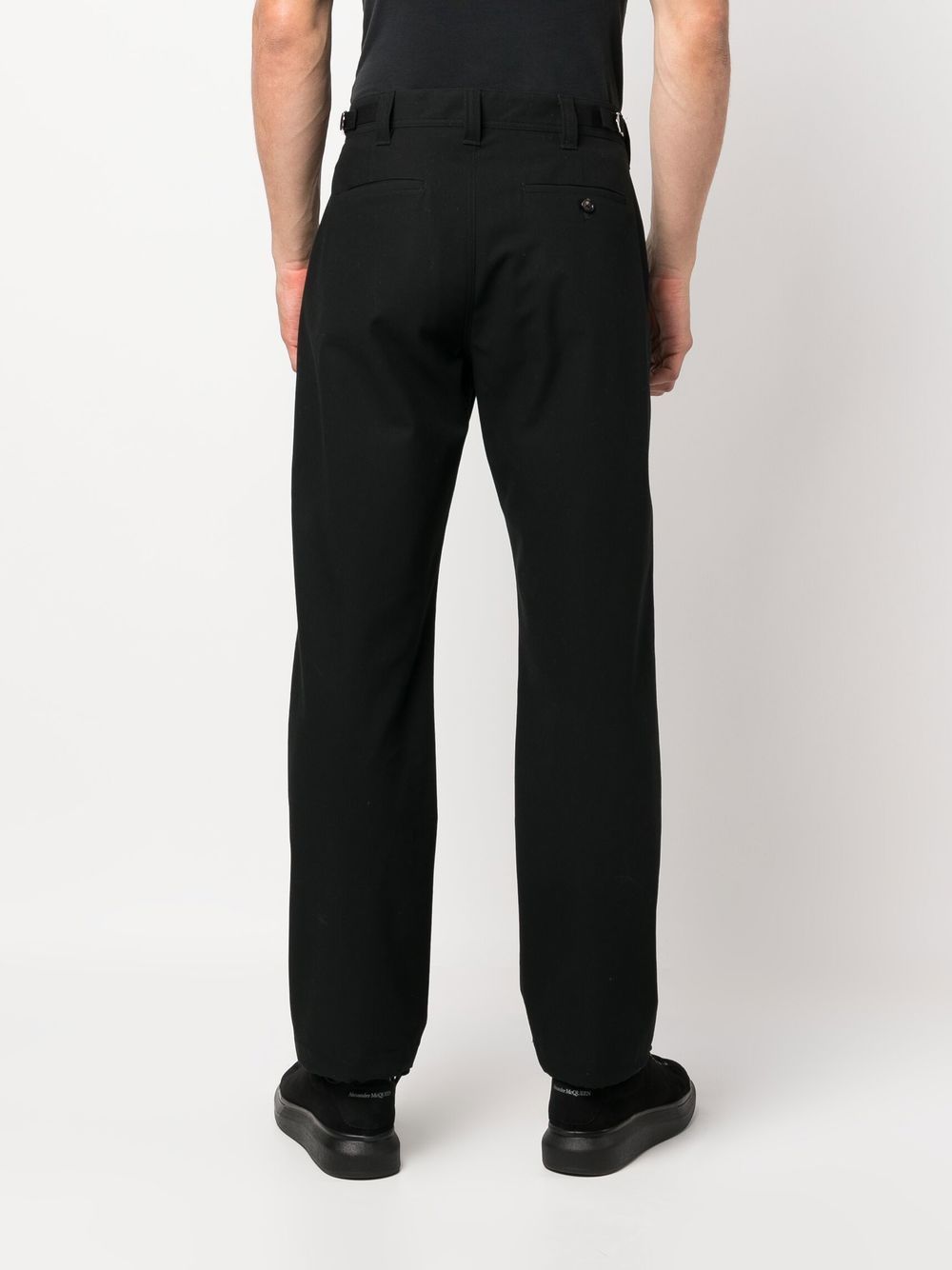 Alexander Mcqueen Men's Drawstring-Hem Cotton Trousers