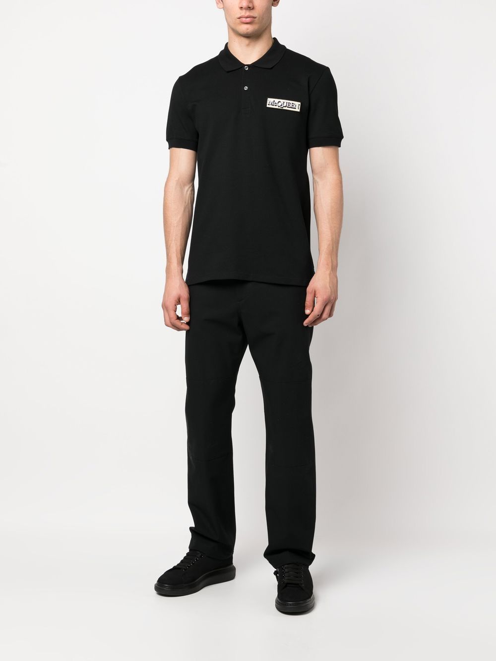 Alexander Mcqueen Men's Drawstring-Hem Cotton Trousers