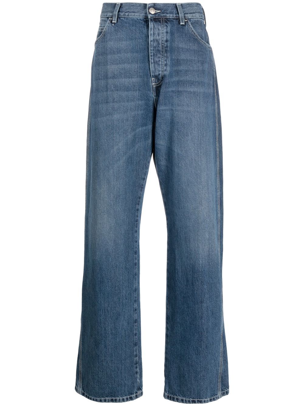 Alexander Mcqueen Men's Wide-Leg Panelled Jeans