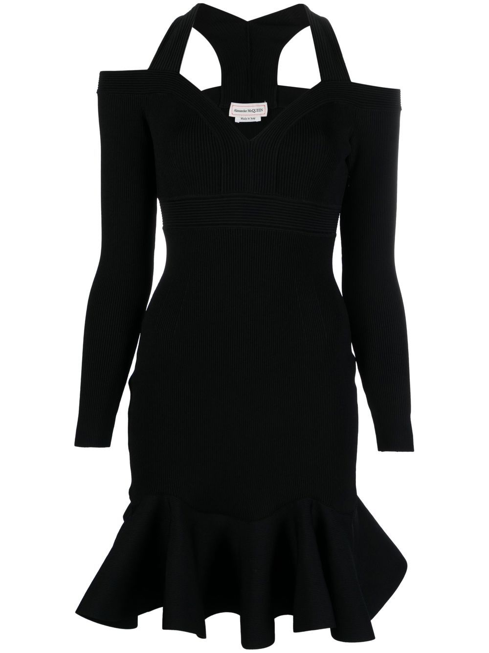 Alexander Mcqueen Women's Short Knitted Dress With V-Neck