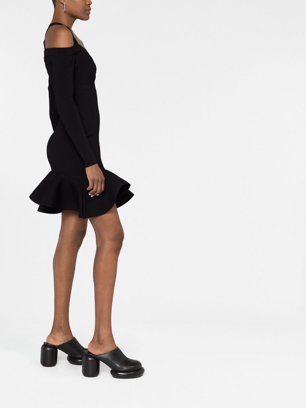 Alexander Mcqueen Women's Short Knitted Dress With V-Neck