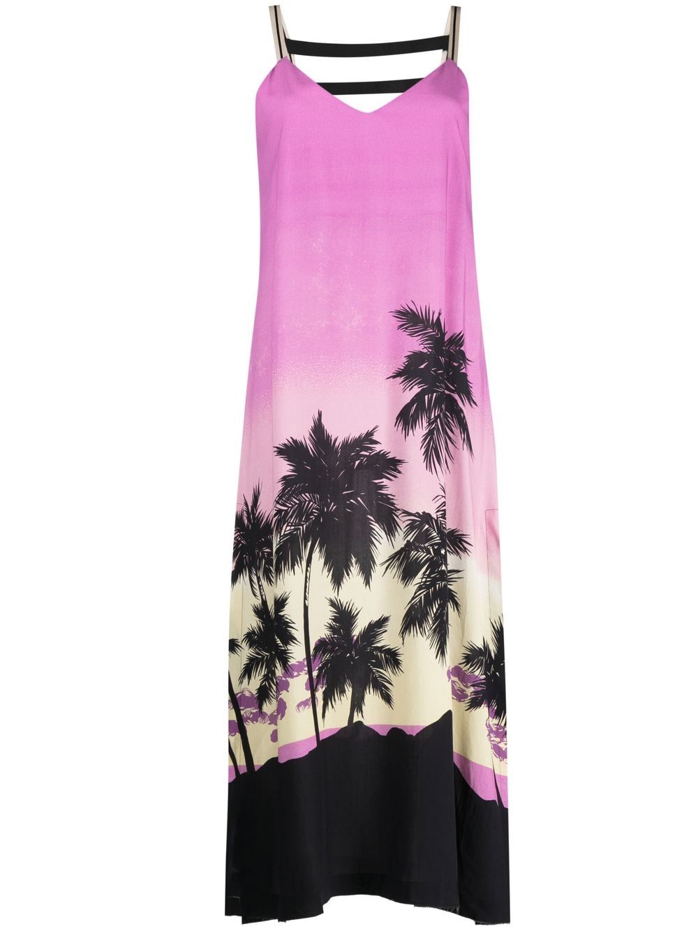Palm Angels Women's Sunset Print Midi Dress