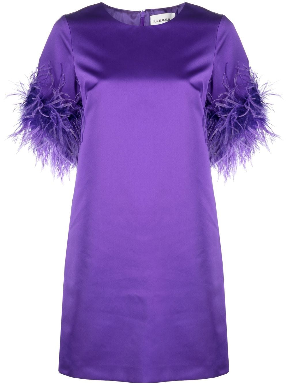 P.A.R.O.S.H. Women's Feathered Mini Dress