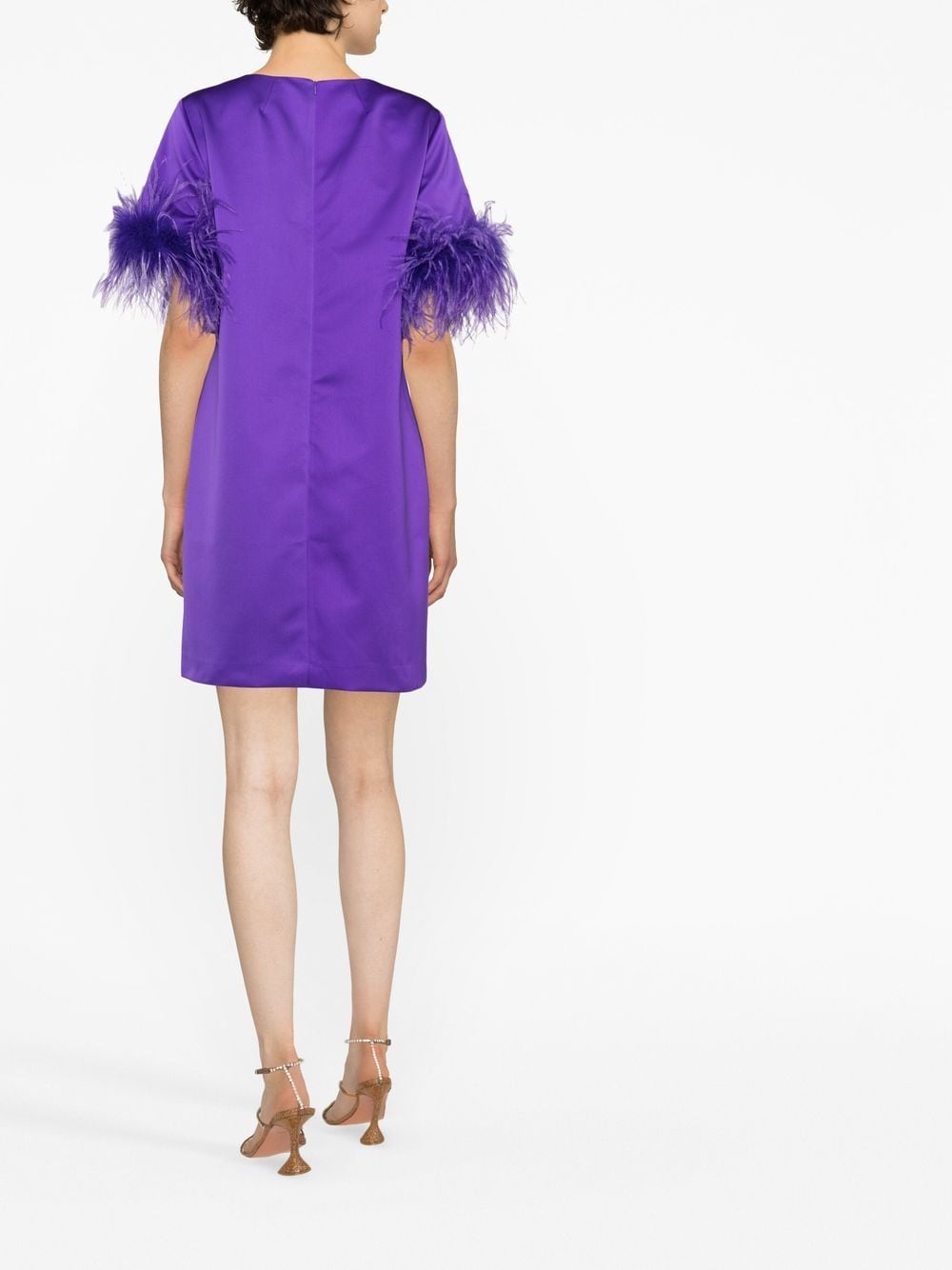 P.A.R.O.S.H. Women's Feathered Mini Dress