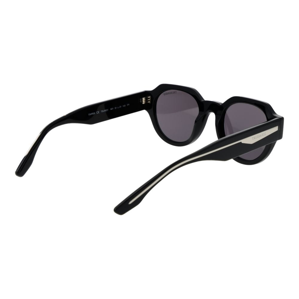 Trussardi Black Acetate  Sunglasses