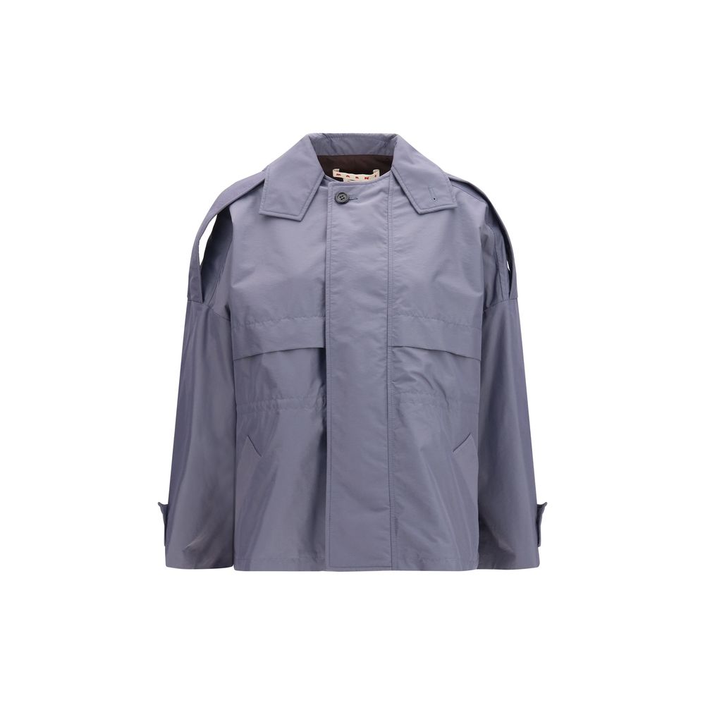 Marni Gray Polyamide Full-Length Women's Jacket