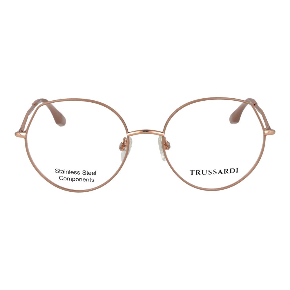 Trussardi Pink Stainless Steel Glasses Women's (Frames)