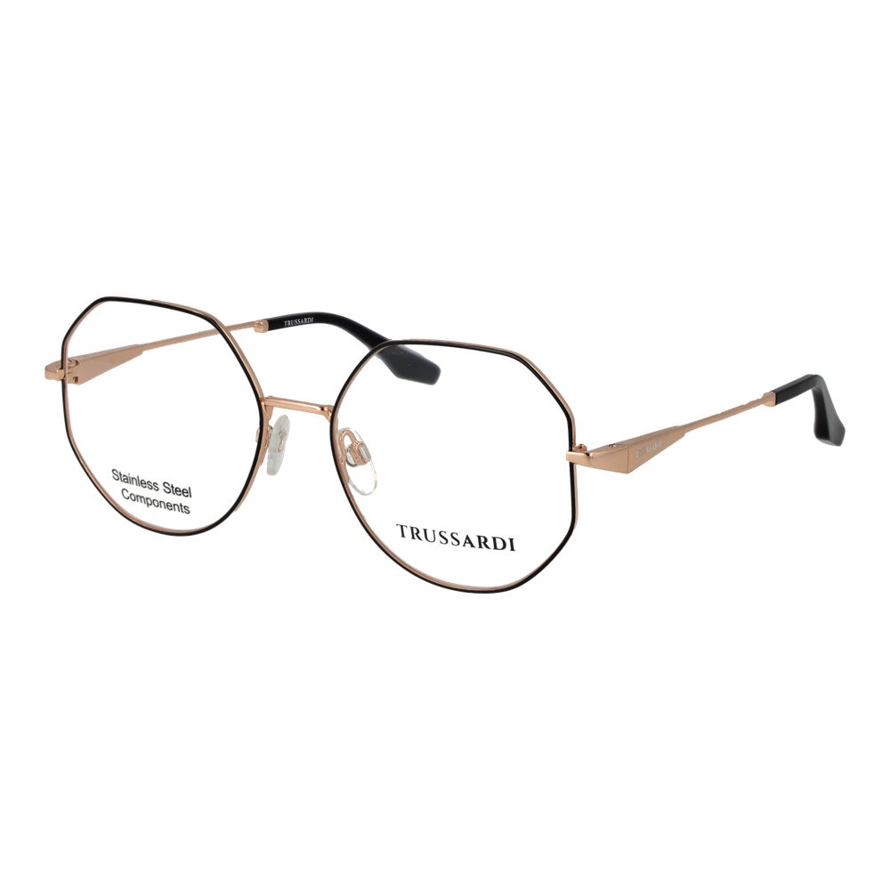 Trussardi Black Stainless Steel Glasses Women's (Frames)