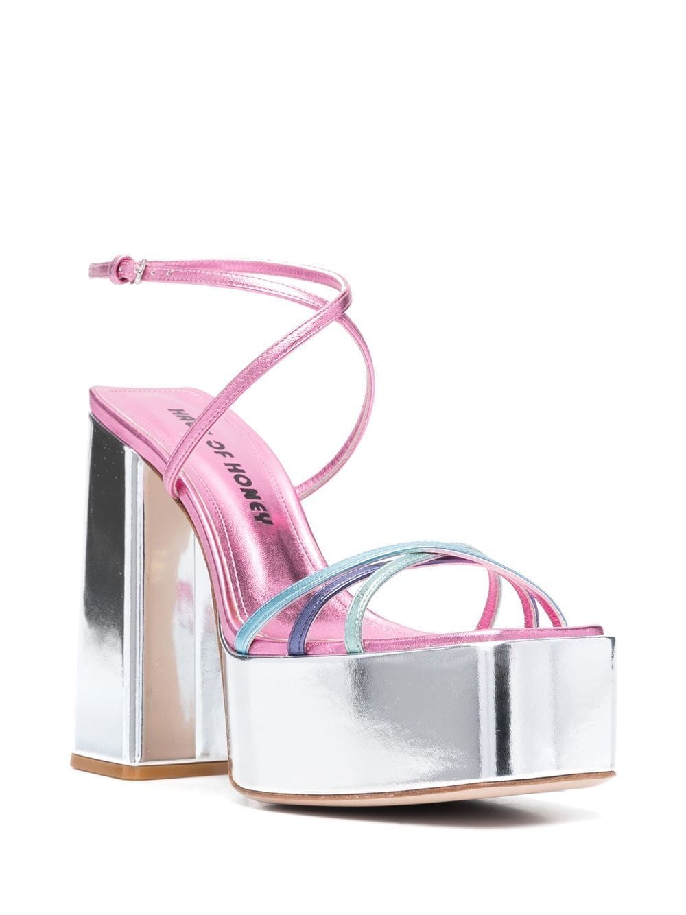 Haus Of Honey Women's  Wannabe Mirror Leather Sandals
