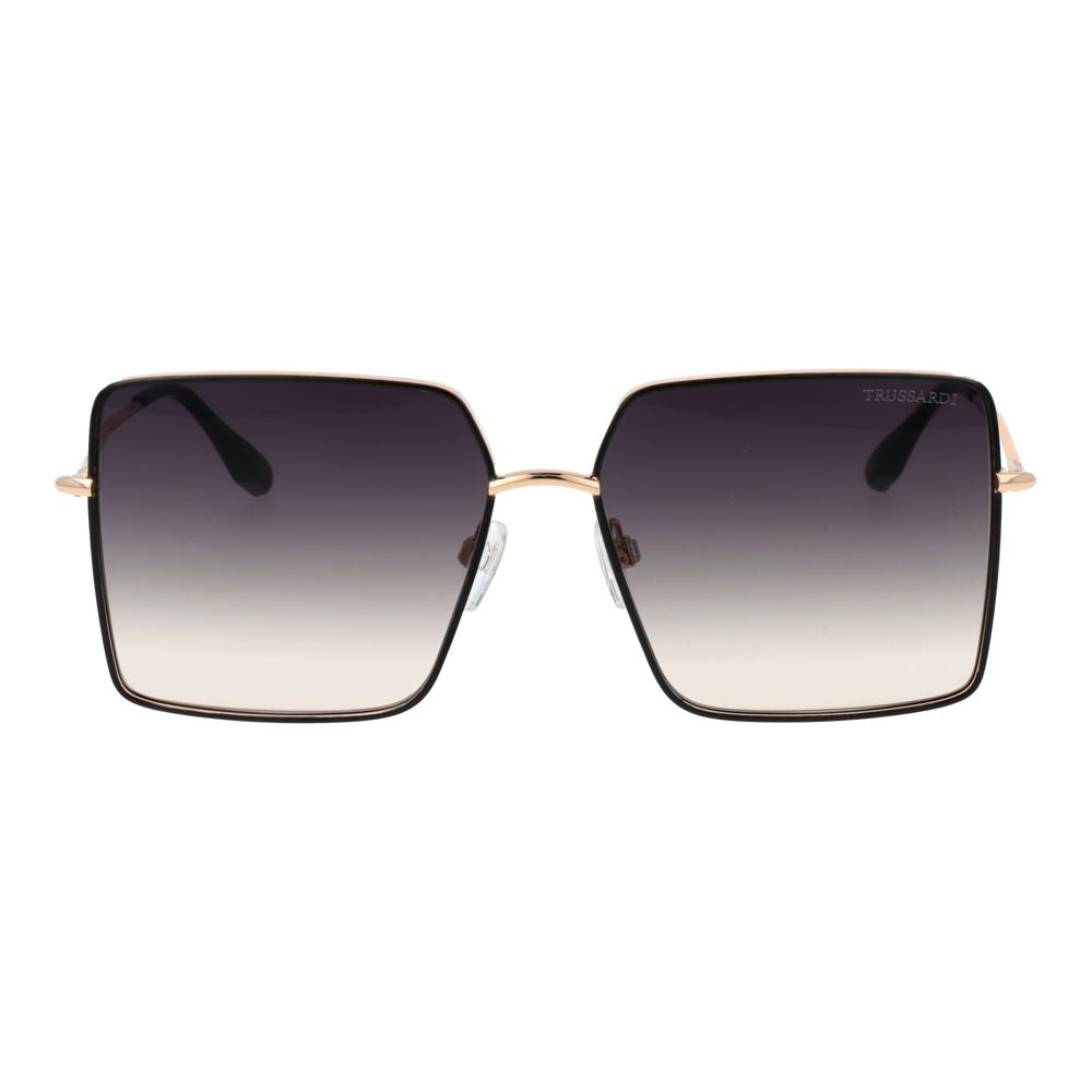 Trussardi Black Stainless Steel Women's Sunglasses