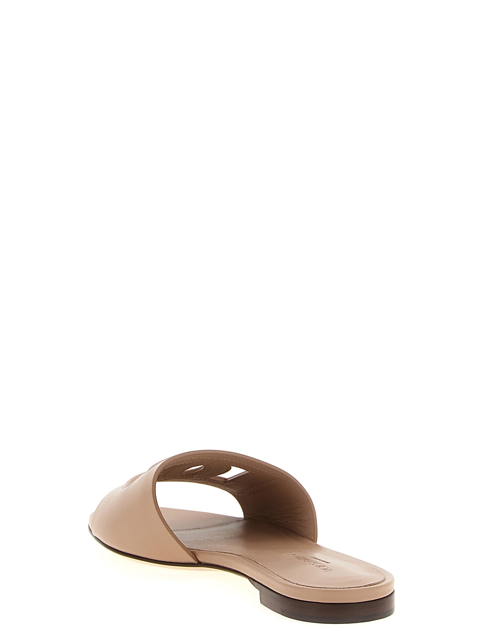 Dolce & Gabbana Beige Calfskin Women's Slides