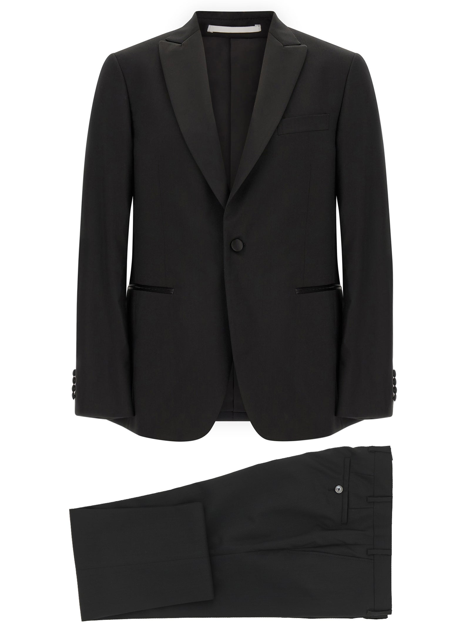Pal Zileri Black Wool Two-Piece Men's Suit