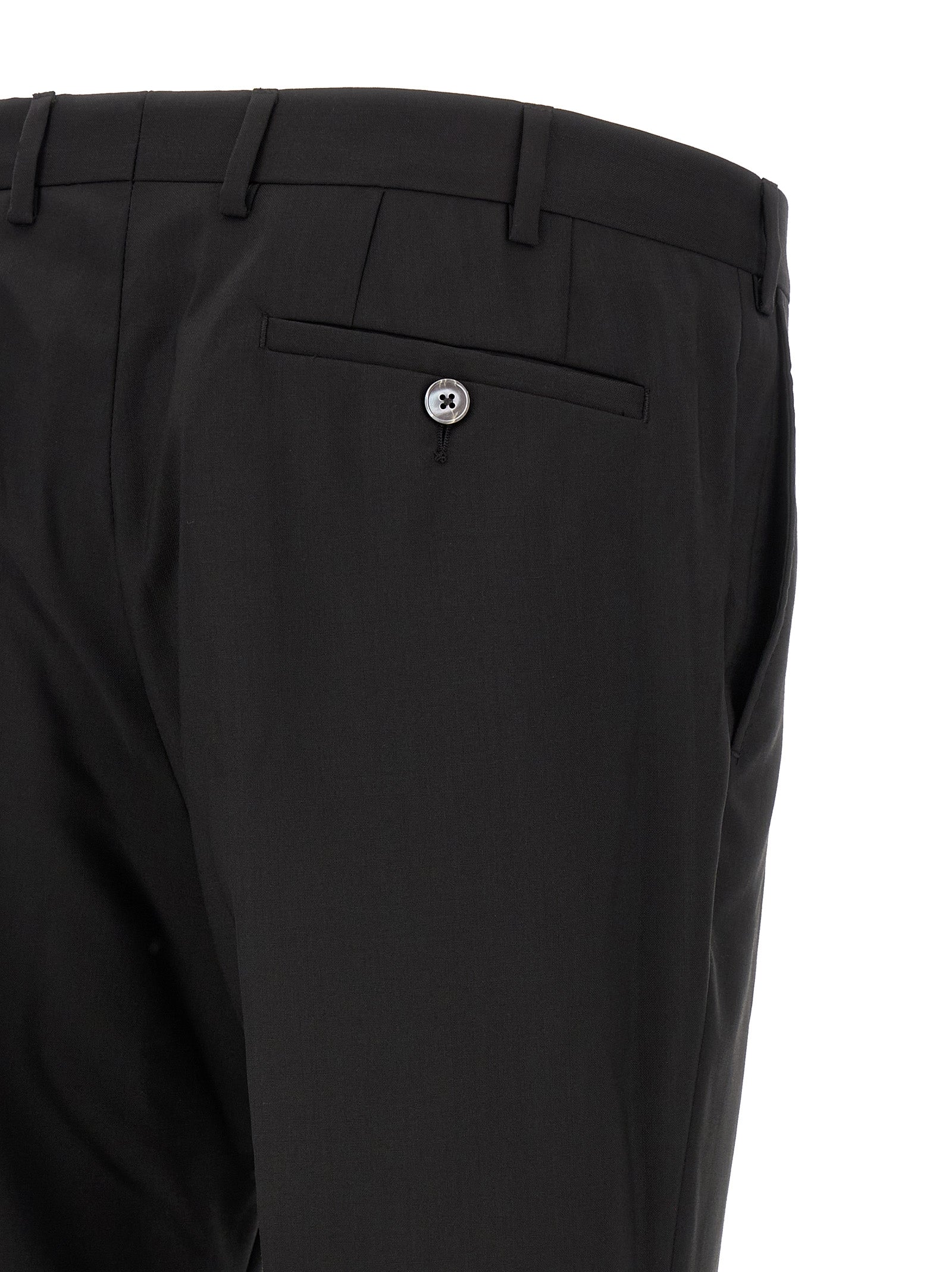 Pal Zileri Black Wool Two-Piece Men's Suit
