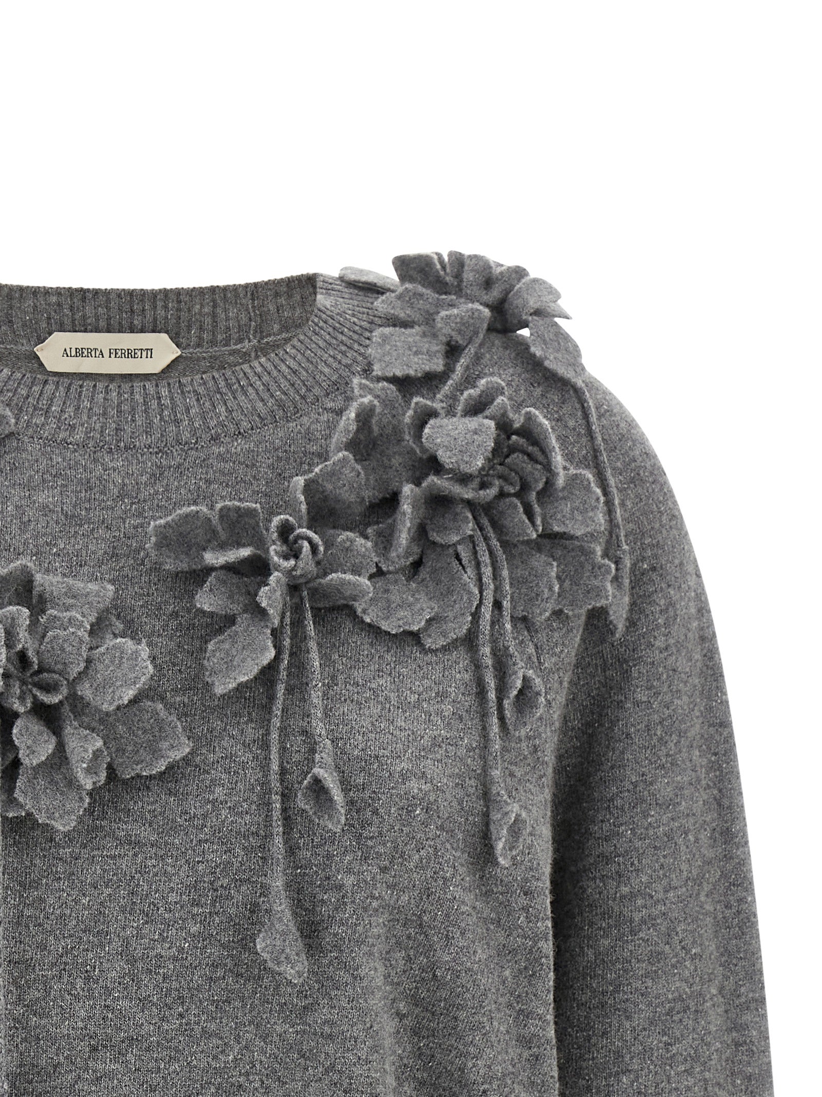 Alberta Ferretti Gray Virgin Wool Women's Cardigan