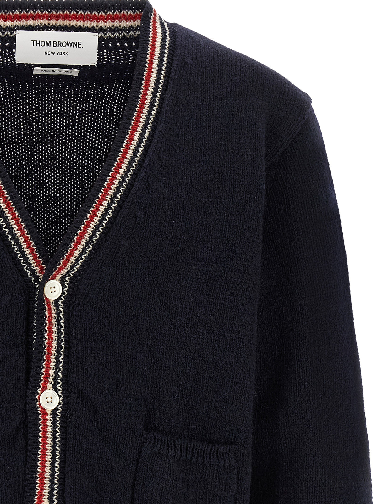 Thom Browne Blue Wool Men's Cardigan