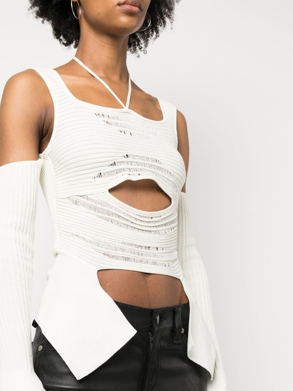 AndreäDamo Knit Ribbed Top