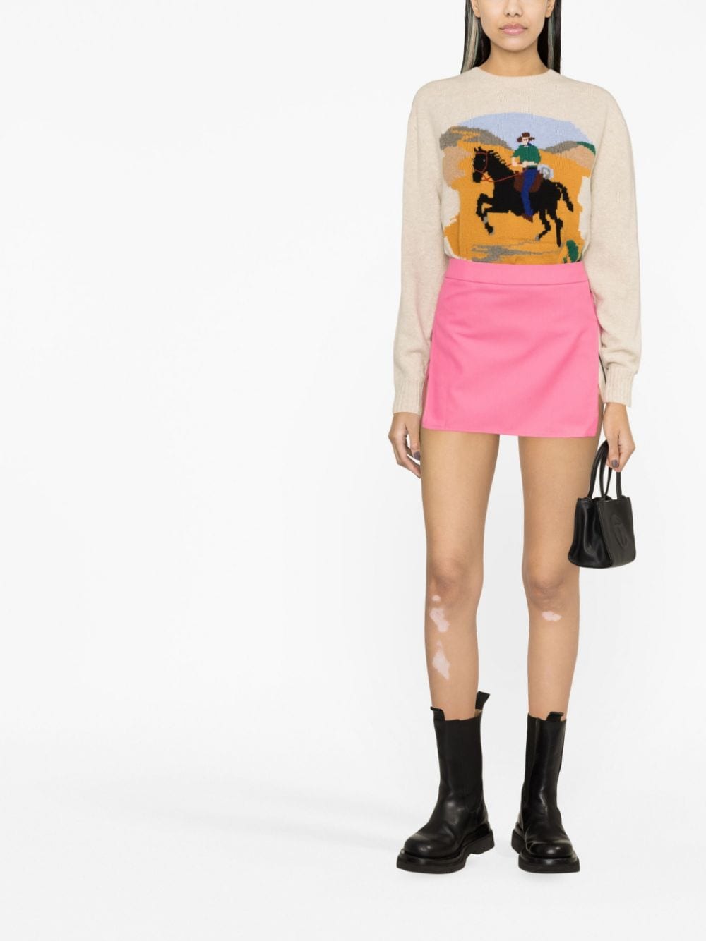 Palm Angels Women's Cotton Mini Skirt