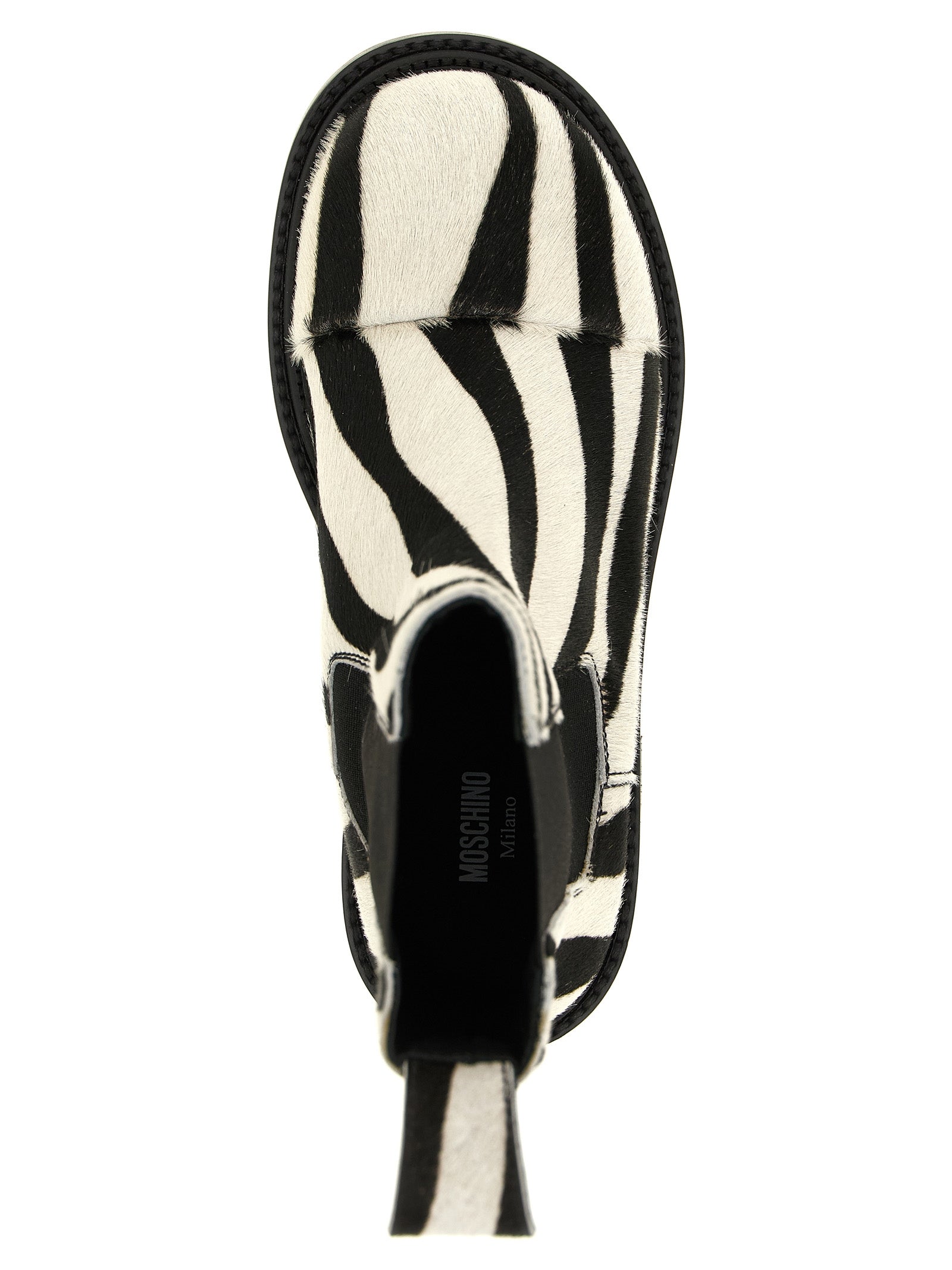 Moschino Bicolor Calfskin Ankle Women's Boots