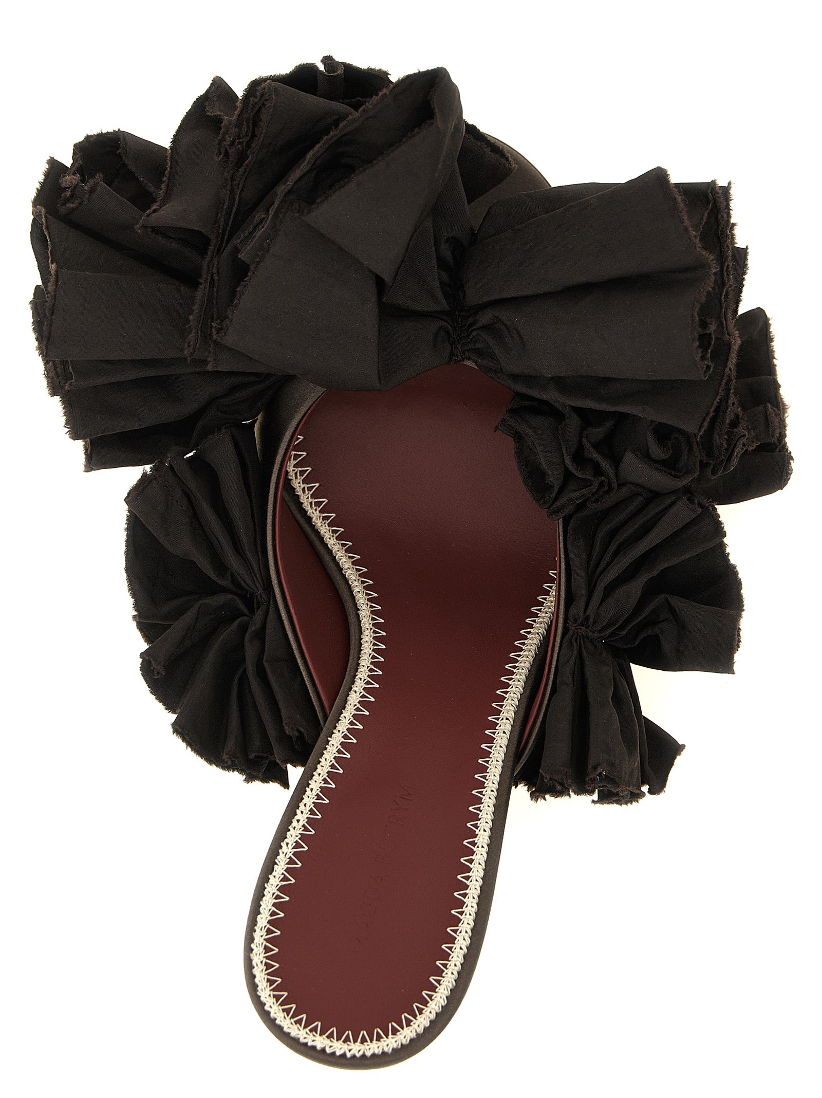 Magda Butrym Brown Viscose Stiletto Heel Women's Sandals