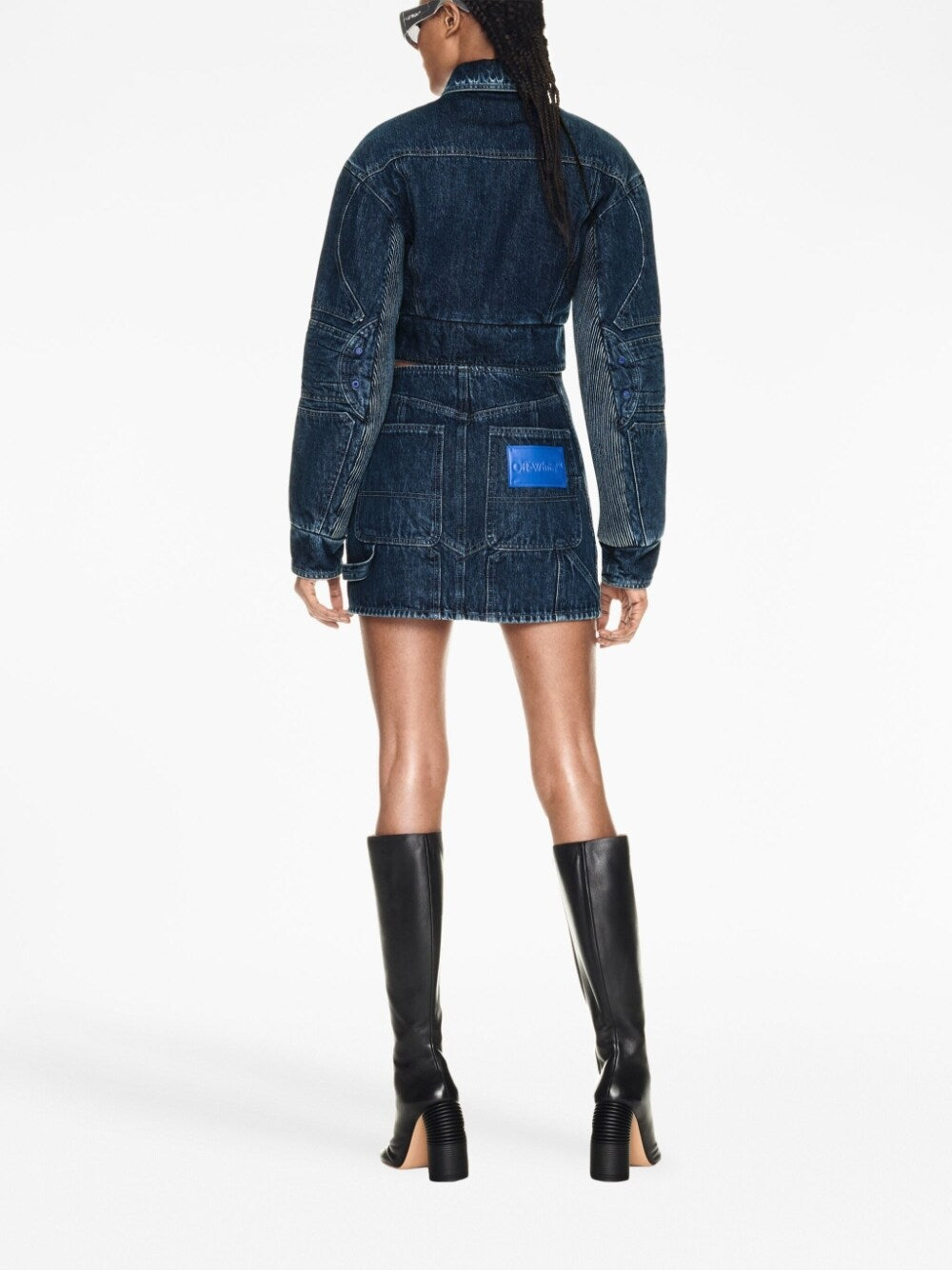 Off White Women's Cropped Denim Jacket