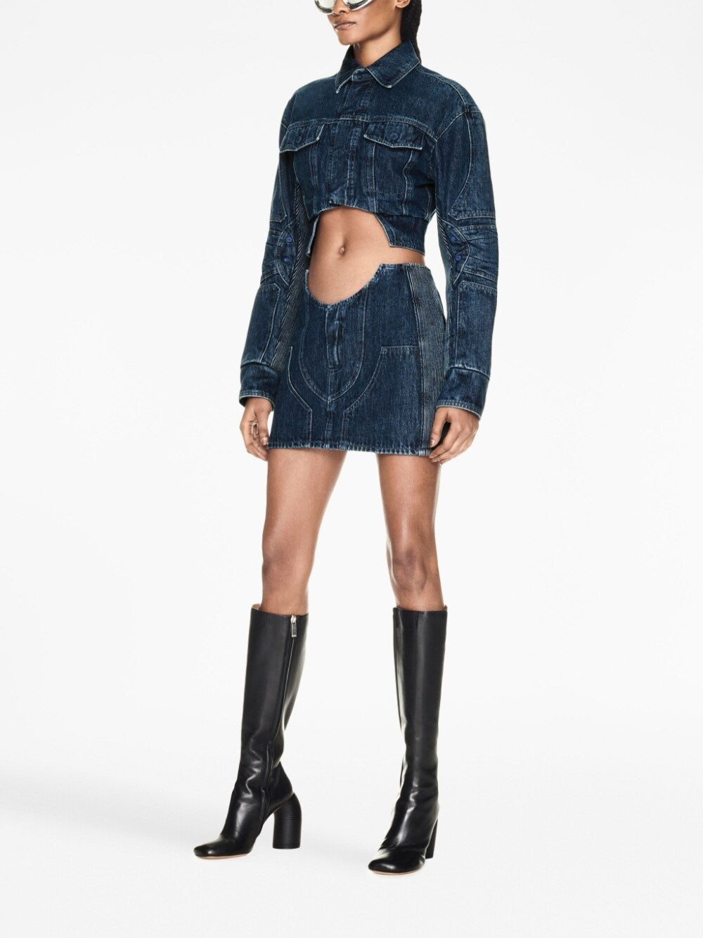 Off White Women's Cropped Denim Jacket