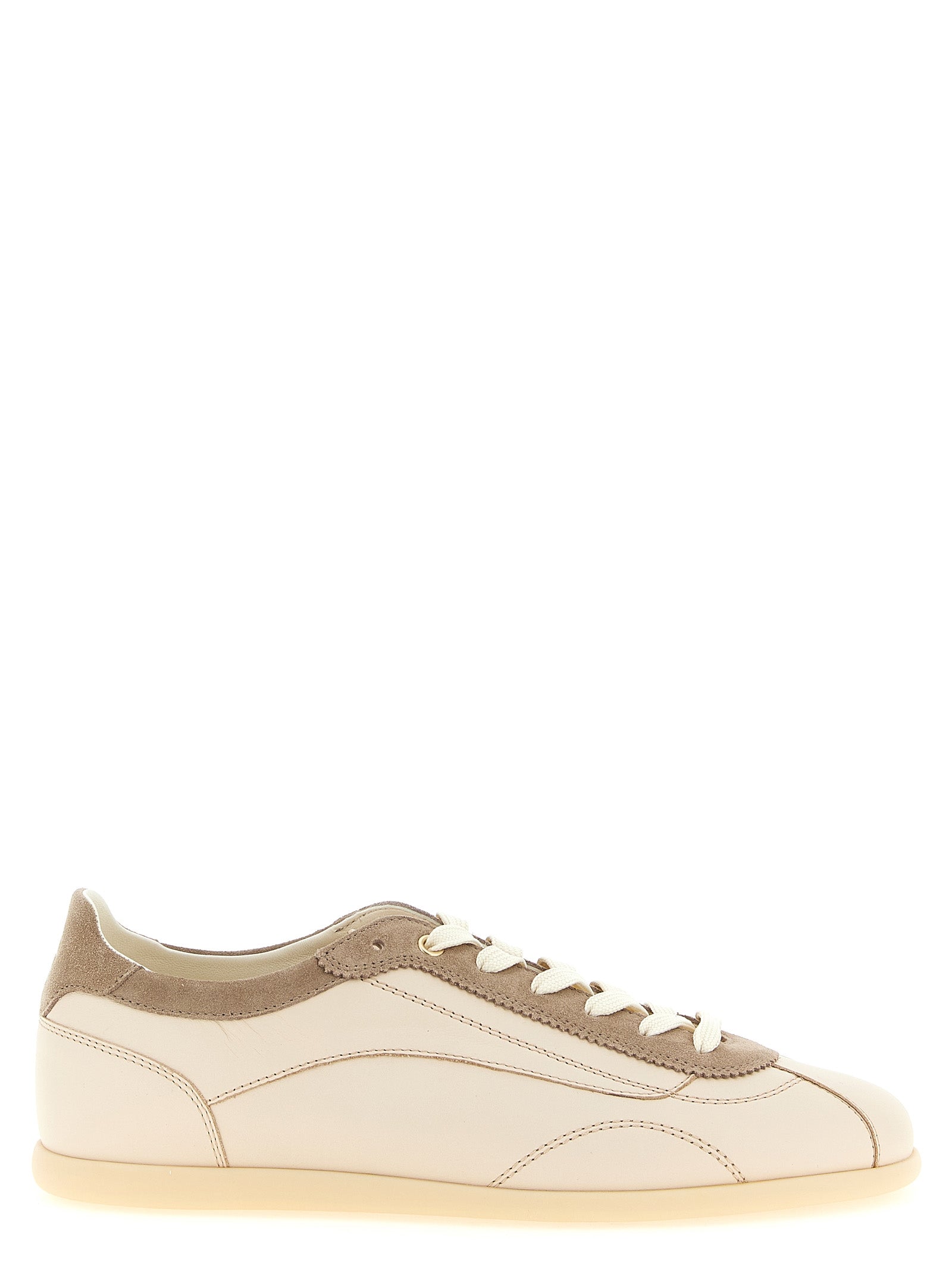 Brunello Cucinelli Beige Calfskin Low Top Men's Sneakers