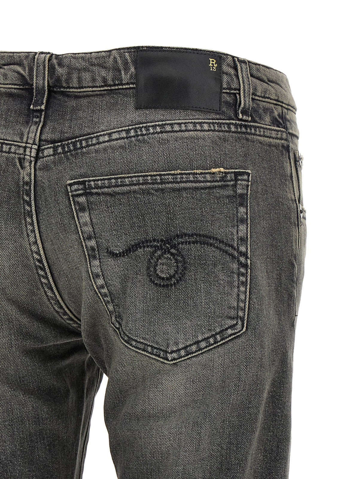 R13 Black Cotton Bootcut Women's Jeans