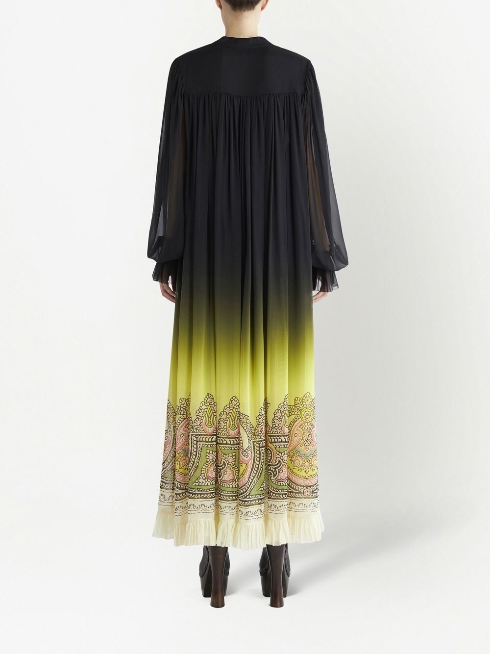 Etro Women's Silk Dress With Paisley Print And Gradient Effect