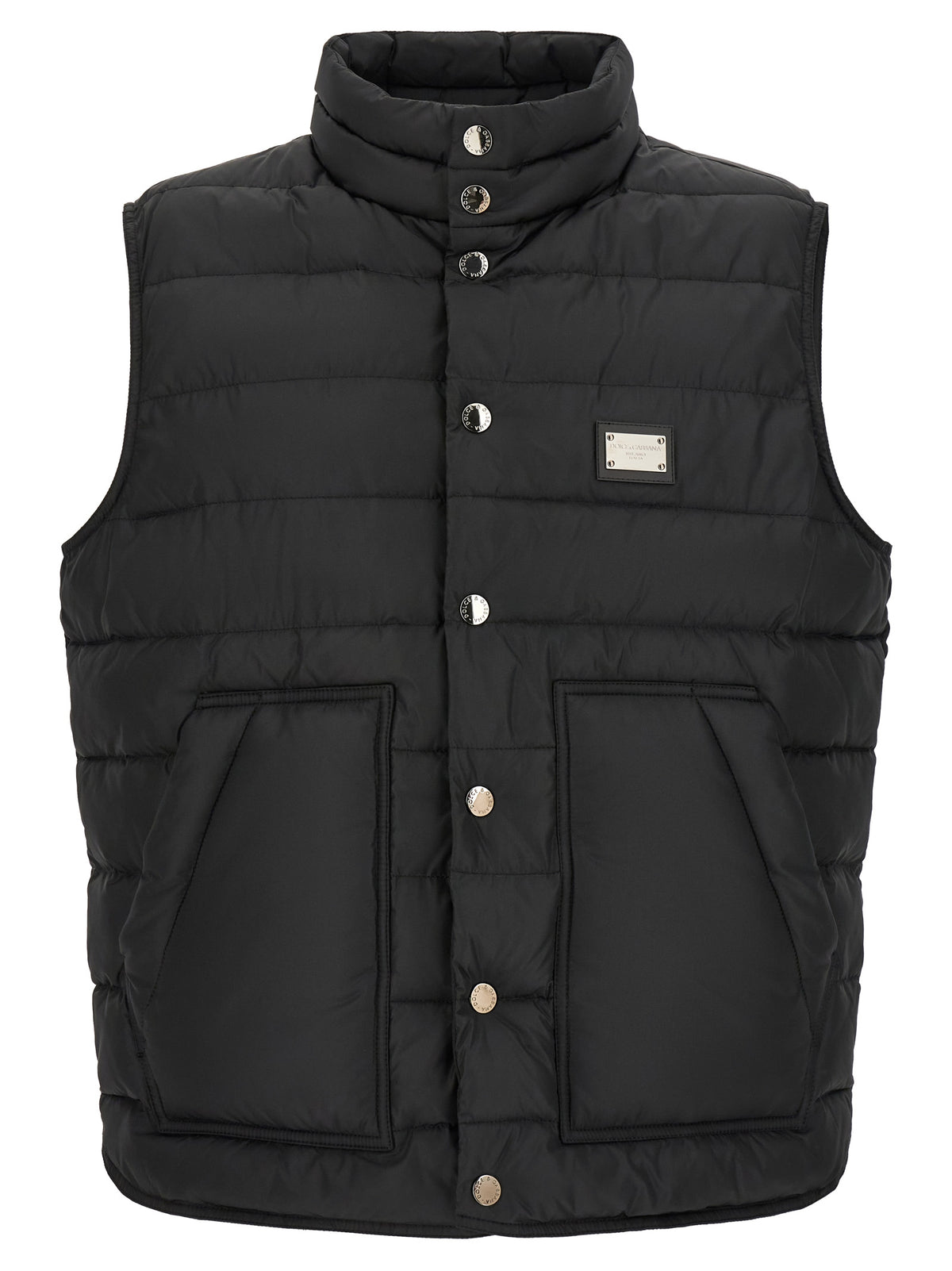 Dolce & Gabbana Black Polyester Sleeveless Men's Jacket