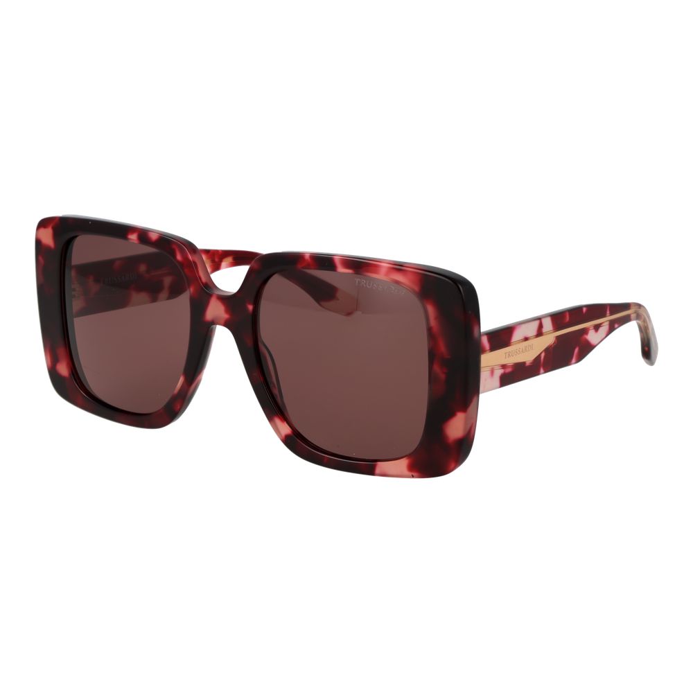 Trussardi Burgundy Acetate Women's Sunglasses