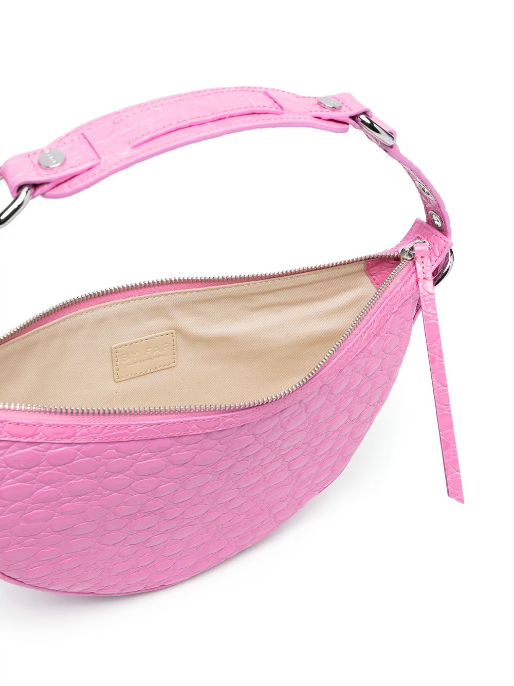 By Far Women's Gib Embossed Crocodile-Effect Shoulder Bag