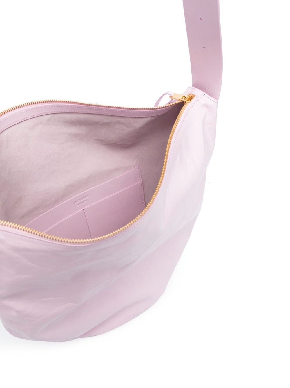 Jil Sander Women's Medium Crinkled Leather Shoulder Bag