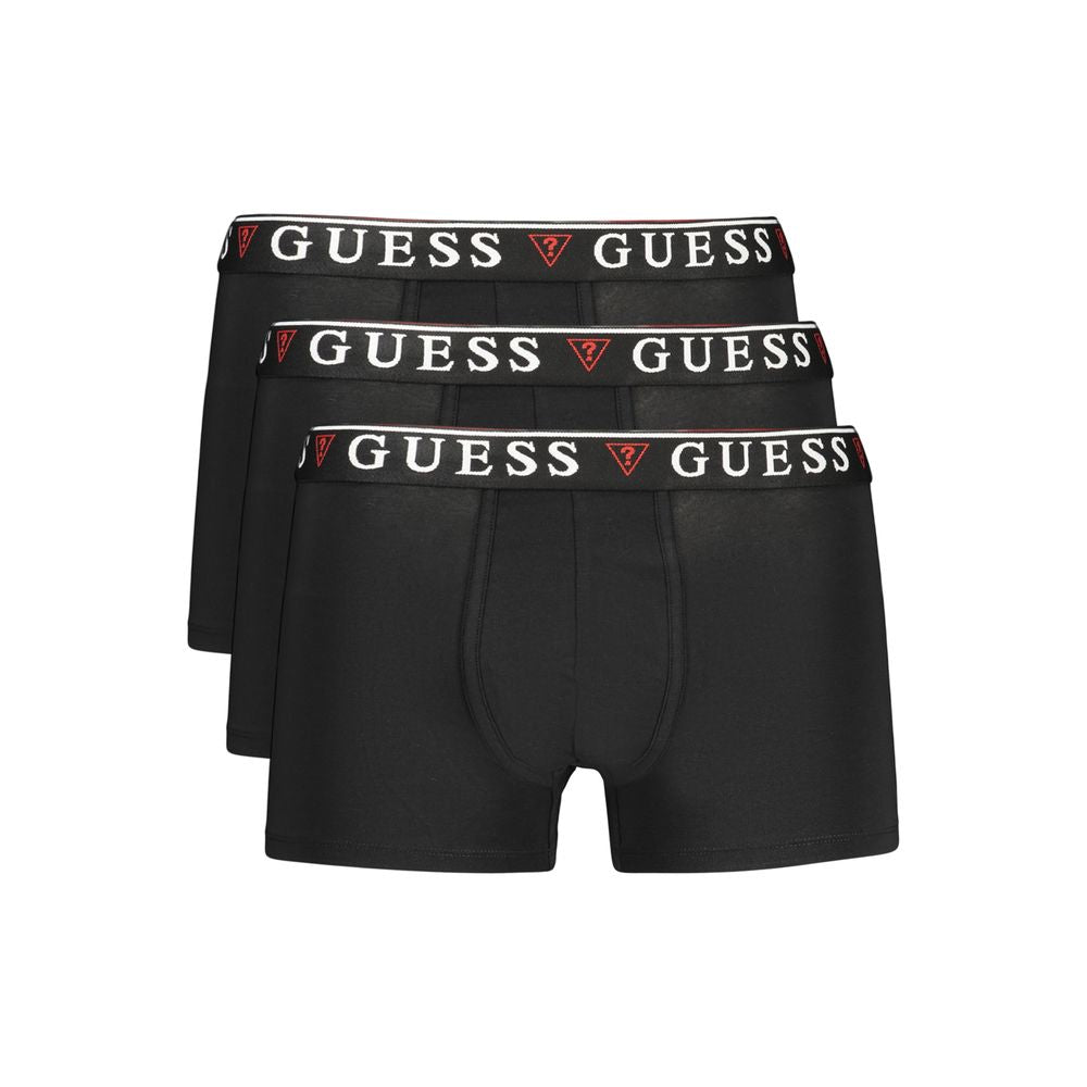 Guess Jeans Black Cotton Men Men's Underwear